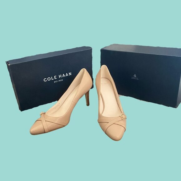 ✨Cole Haan Lena Buckle Pump II – Maple Sugar Leather Heels | Size 8.5B✨ - Picture 5 of 11